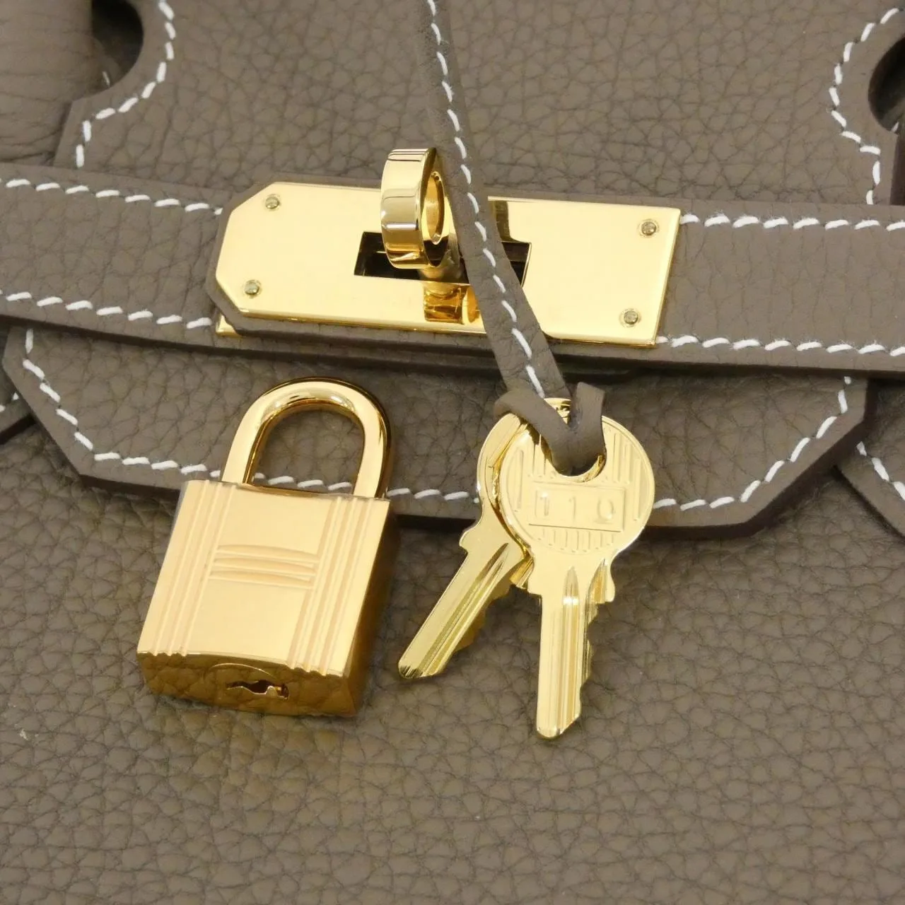 HERMES Birkin 027633CC Handbag Togo Etoupe Togo Leather Rank A - Thumbnail 6