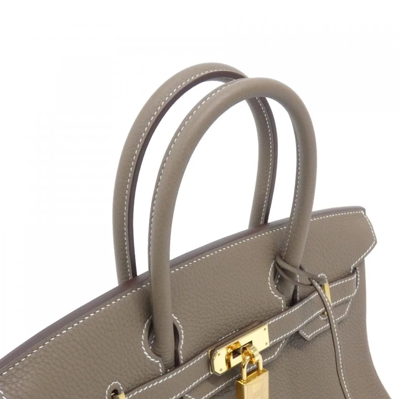 HERMES Birkin 027633CC Handbag Togo Etoupe Togo Leather Rank A - Thumbnail 7