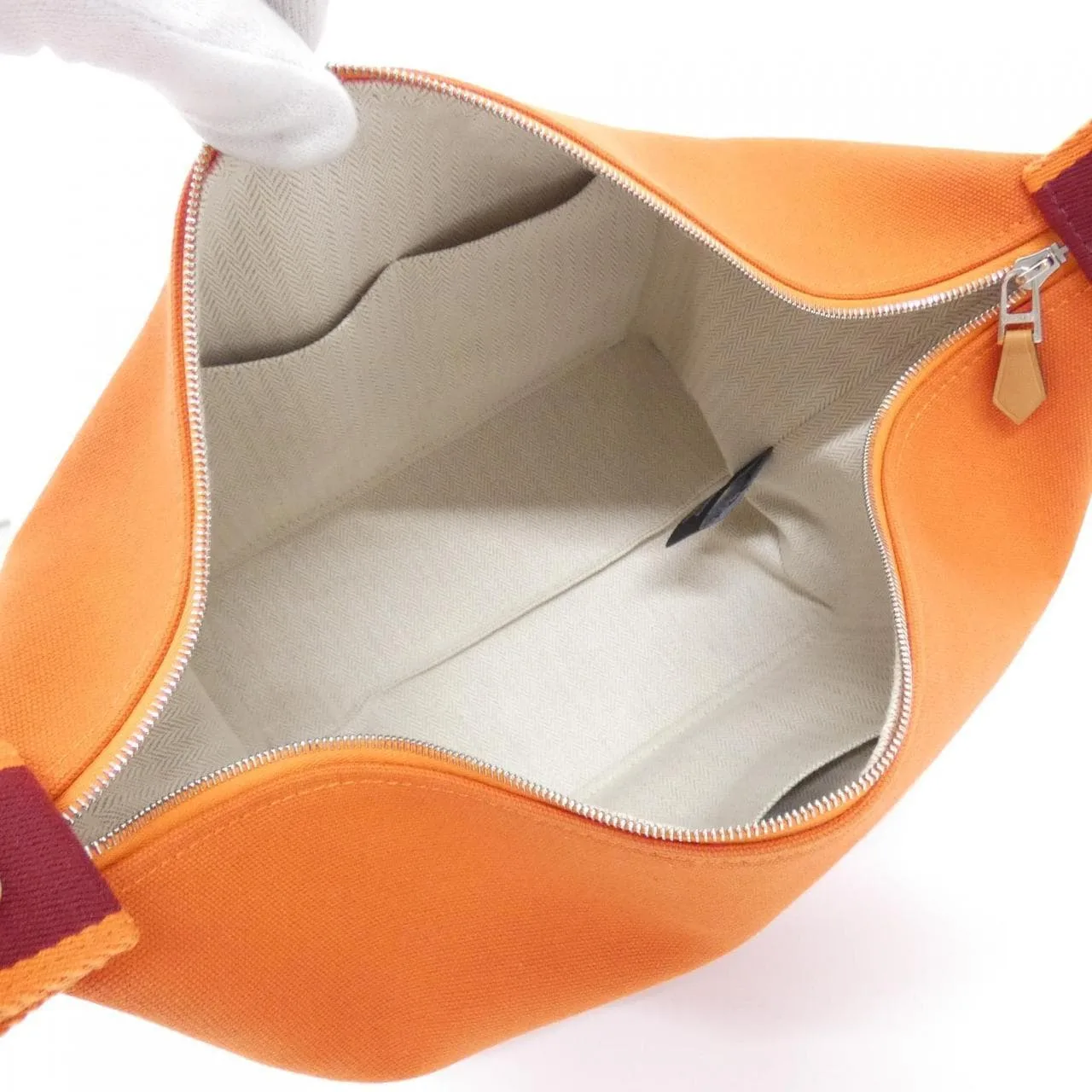 HERMES 103223M Pouch Canvas Black Canvas Rank A - Thumbnail 6