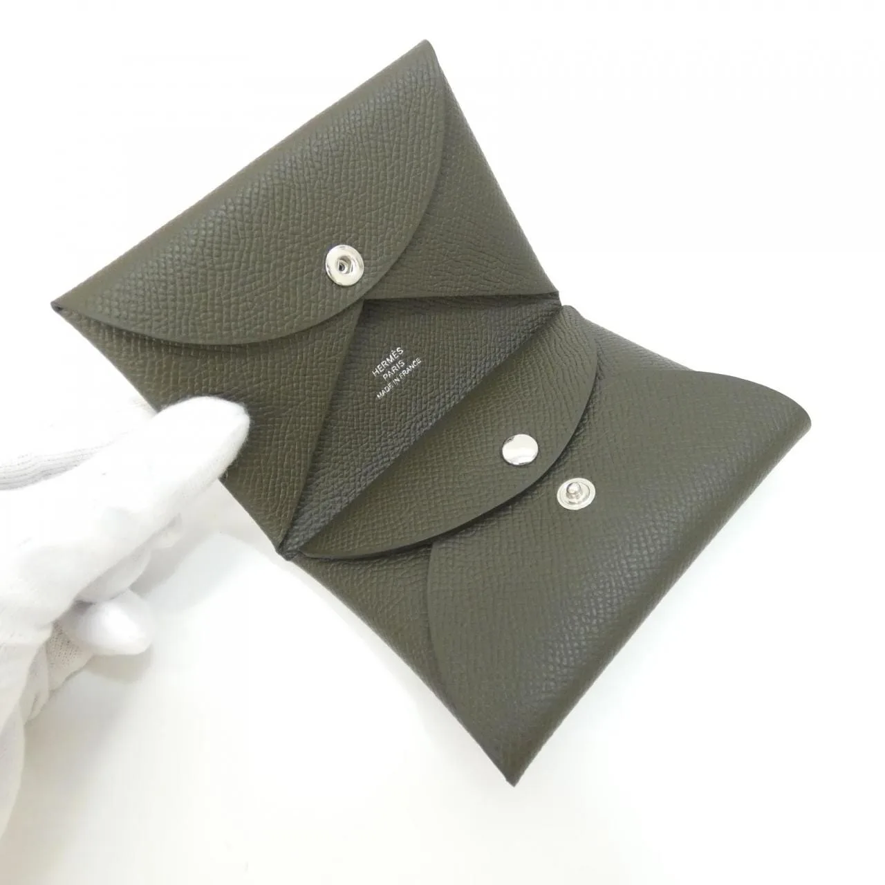 HERMES 083035CK Coin Case Epsom Black Epsom Leather Rank A - Thumbnail 2