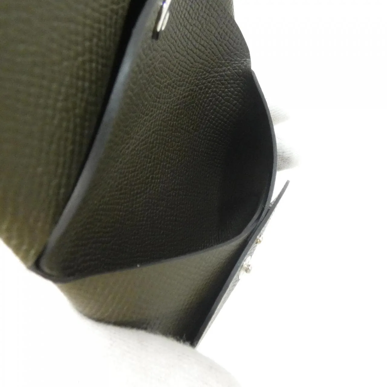 HERMES 083035CK Coin Case Epsom Black Epsom Leather Rank A - Thumbnail 4