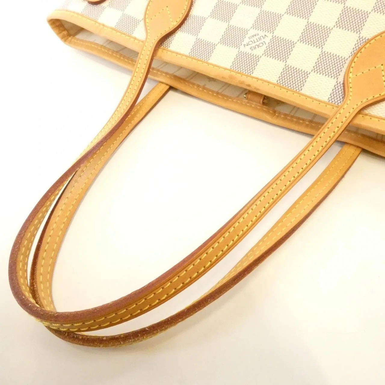 LOUIS VUITTON Neverfull N51110 Tote Damier 黑色 Damier 中古品B - 縮圖 6