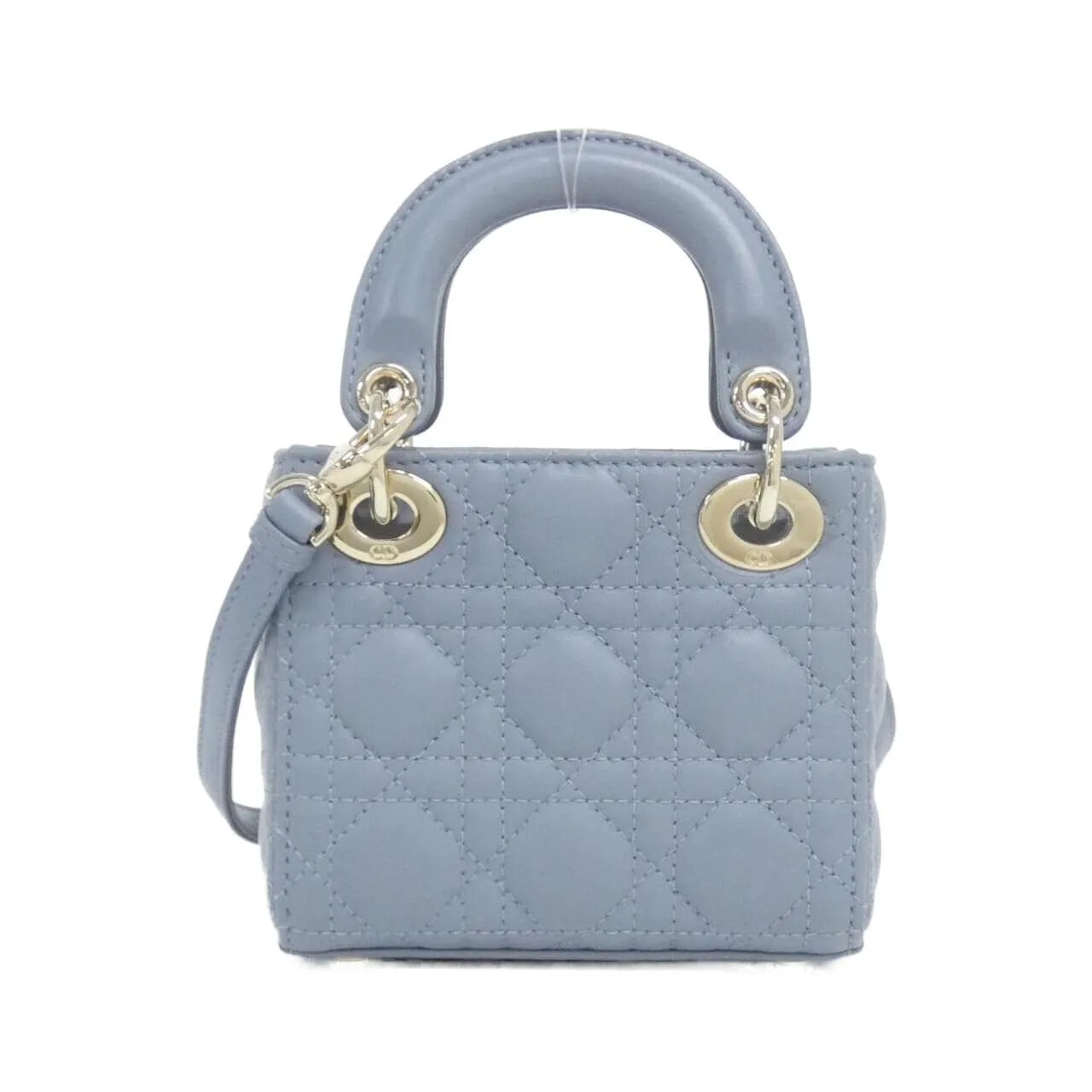 DIOR Lady Dior S0856ONGE Handbag Lambskin 黑色 羊皮 中古品A - 縮圖 2