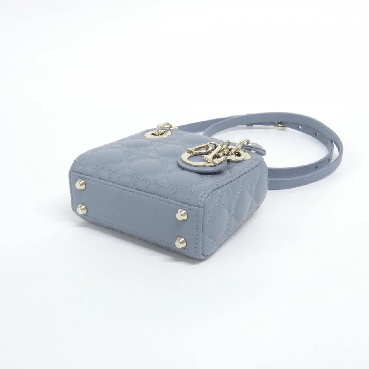 DIOR Lady Dior S0856ONGE Handbag Lambskin 黑色 羊皮 中古品A - 縮圖 3