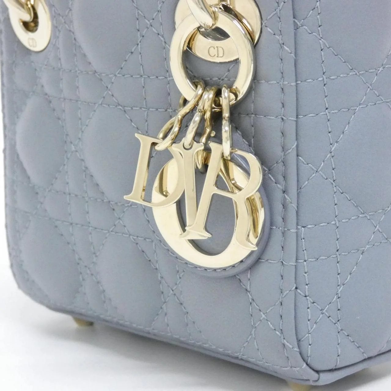 DIOR Lady Dior S0856ONGE Handbag Lambskin 黑色 羊皮 中古品A - 縮圖 6