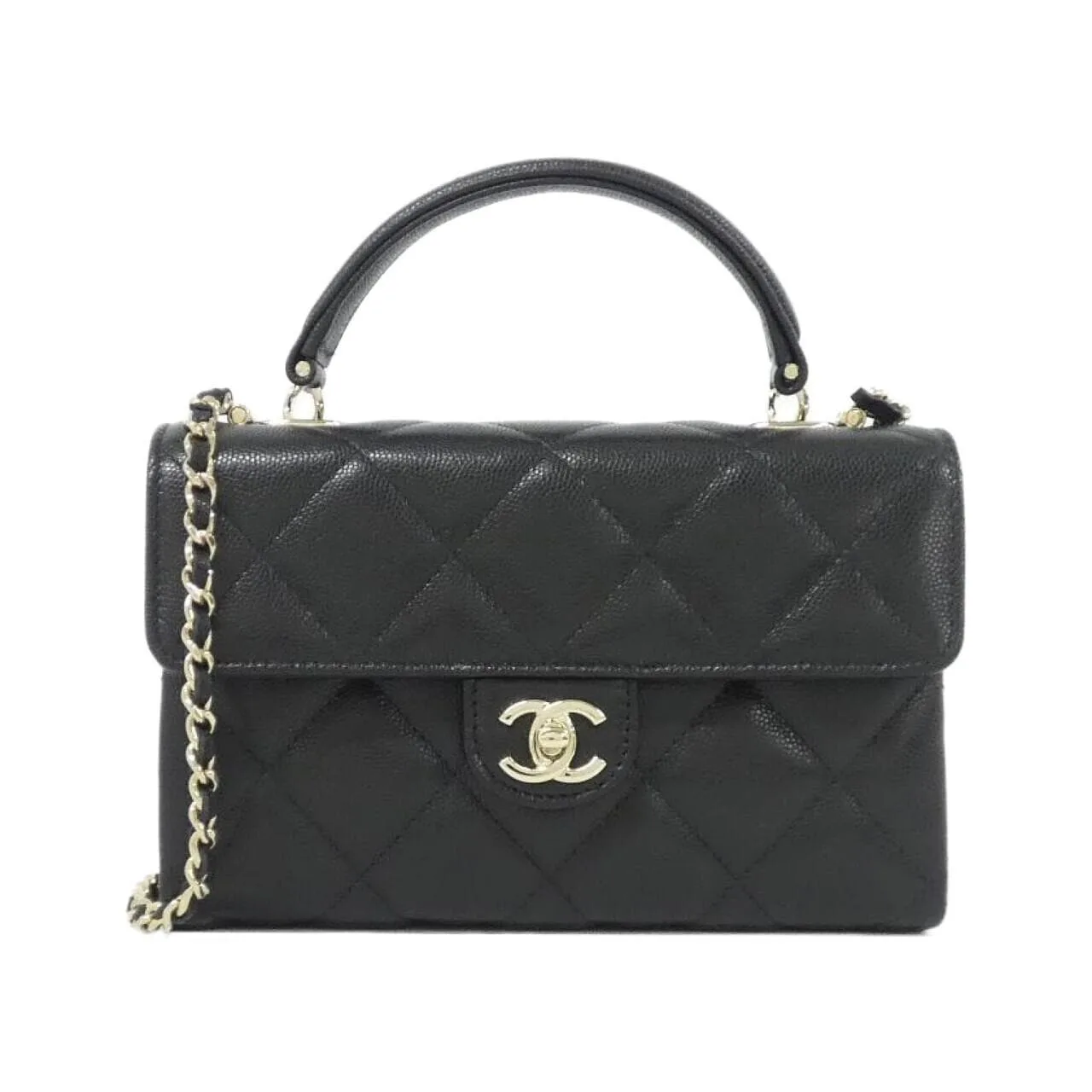 CHANEL AP4568 Handbag Grained Calfskin Black