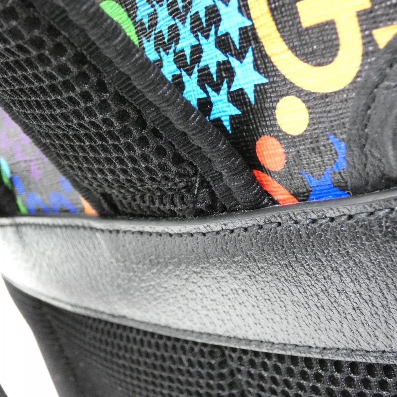 GUCCI 598140 HPUCN Backpack Canvas 黑色 帆布 中古品A - 縮圖 4