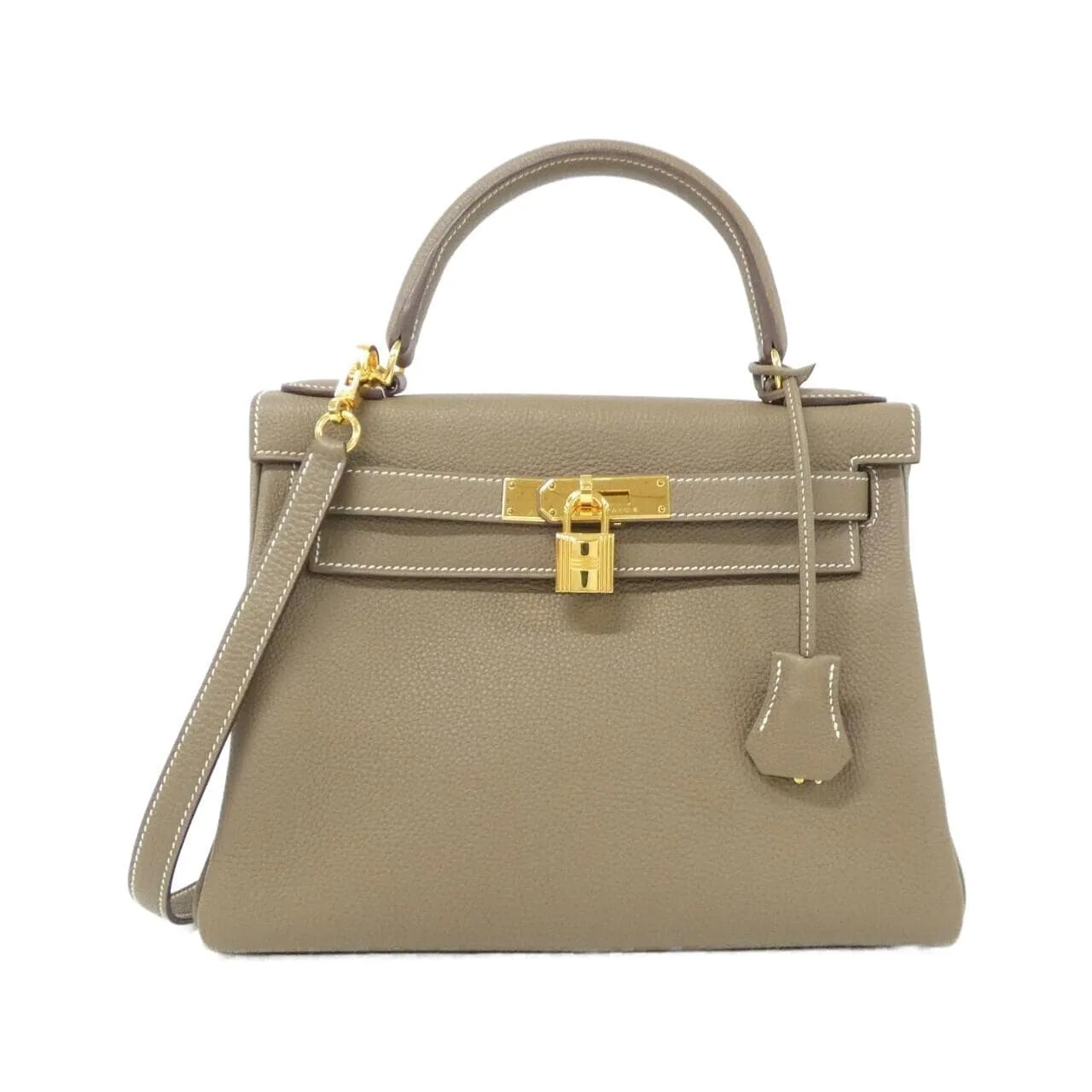 HERMES Kelly 027630CC Handbag Togo Etoupe