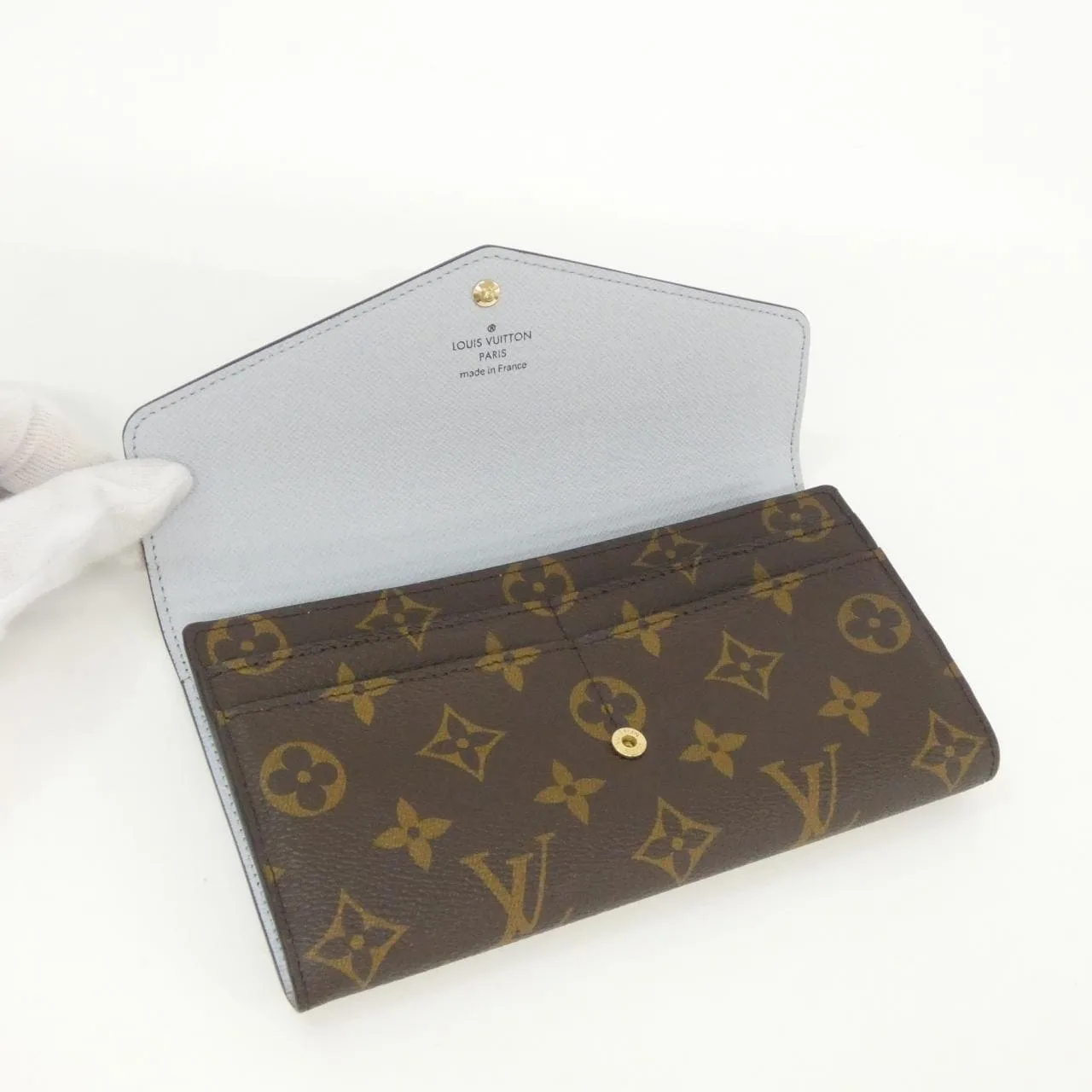 LOUIS VUITTON M83580 Wallet Monogram 藍色 Monogram 中古品A - 縮圖 3
