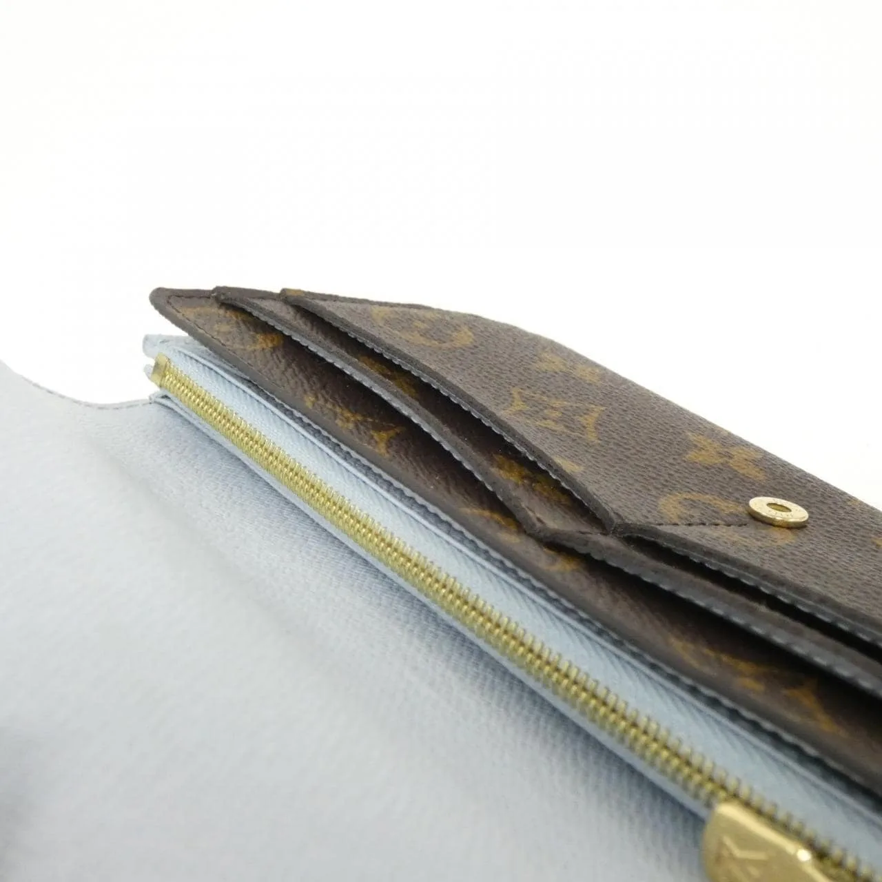 LOUIS VUITTON M83580 Wallet Monogram 藍色 Monogram 中古品A - 縮圖 4