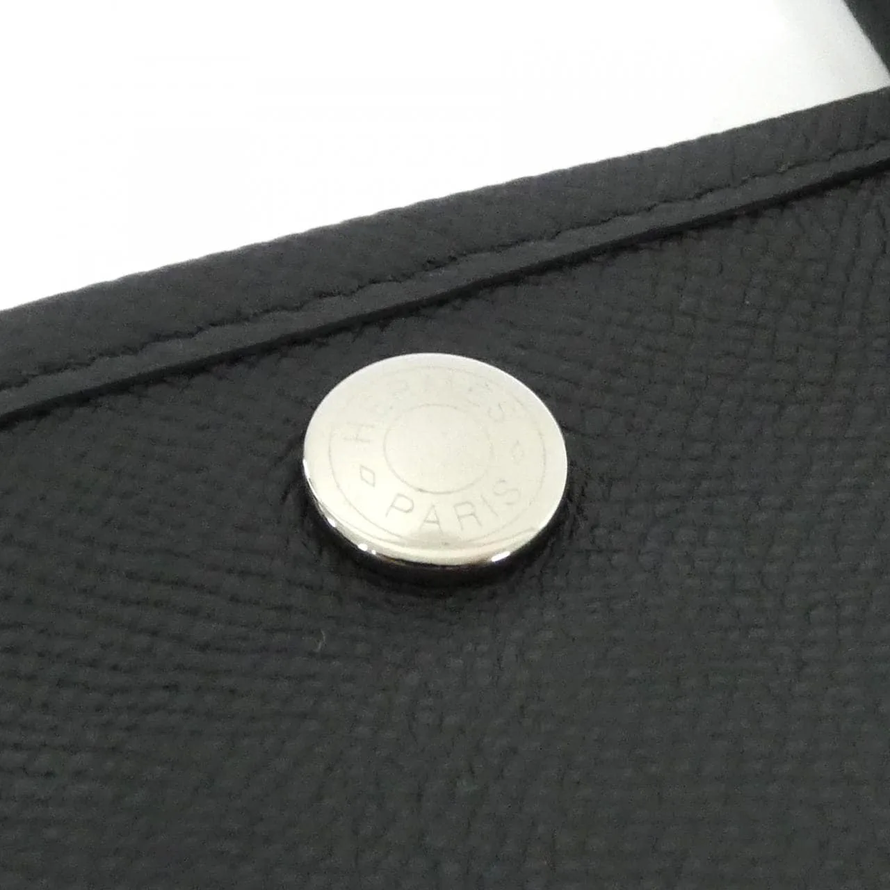 HERMES Garden Party 069574CK Tote Epsom Black Epsom Leather Rank A - Thumbnail 6