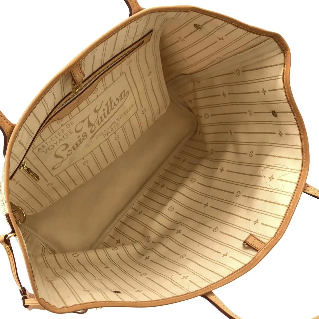 LOUIS VUITTON Neverfull N51107 Tote Damier 黑色 Damier 中古品A - 縮圖 5