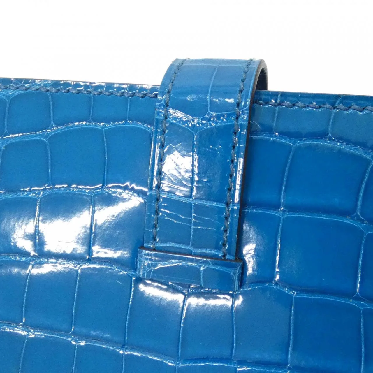 HERMES 047208CK Wallet Blue Rank A - Thumbnail 3