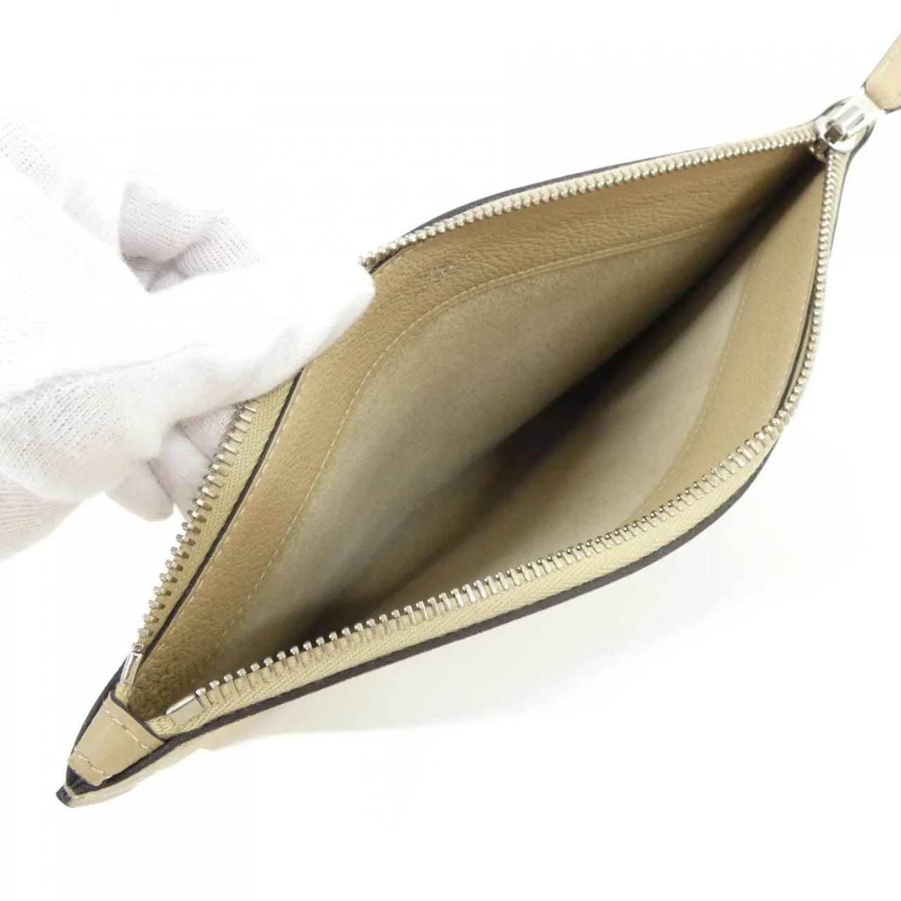 HERMES 066399CK Pouch Togo Black Togo Leather Rank A - Thumbnail 3