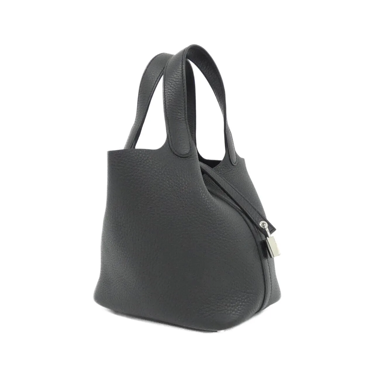 HERMES Picotin 056289CK Handbag Clemence Black