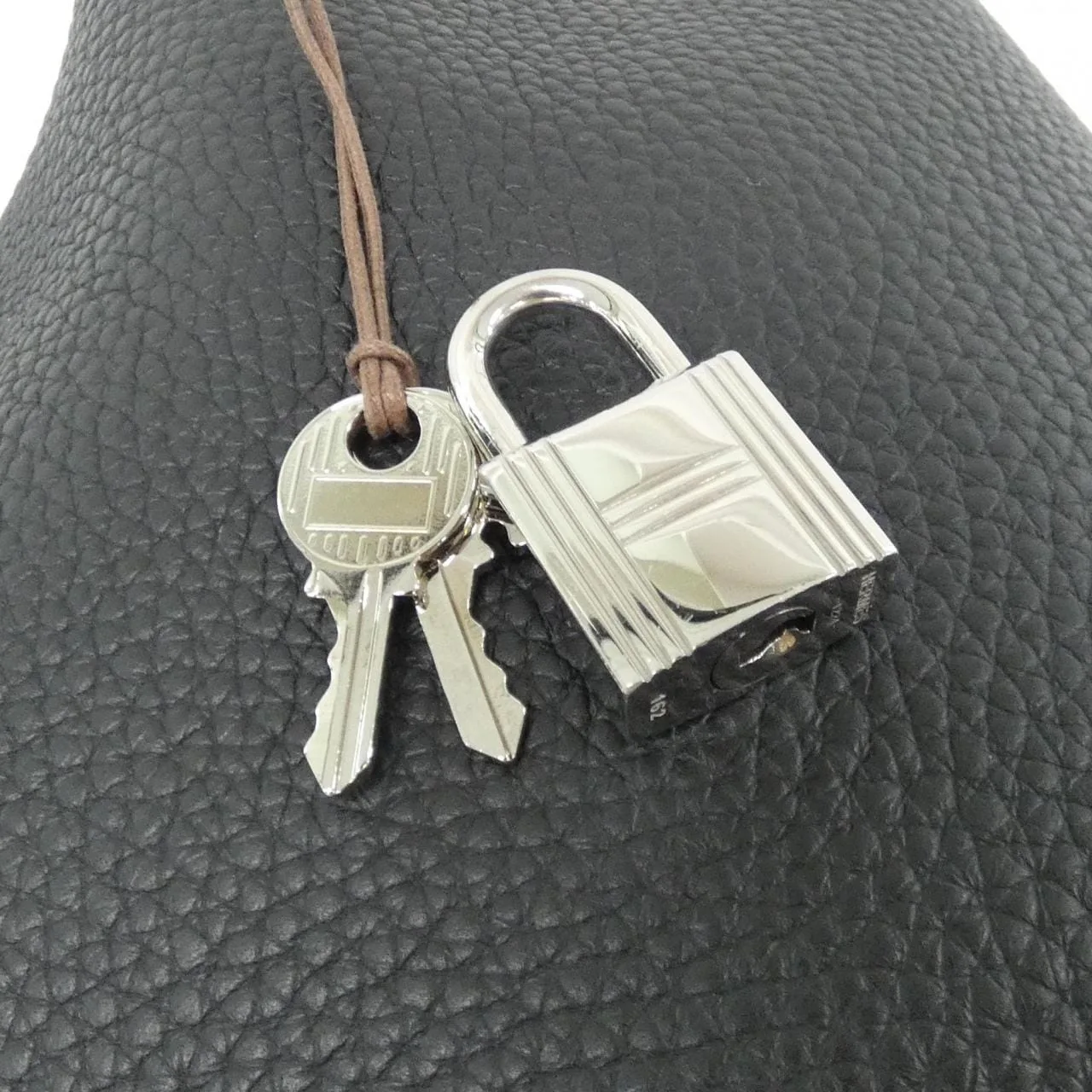 HERMES Picotin 056289CK Handbag Clemence Black Clemence Leather Rank A - Thumbnail 3