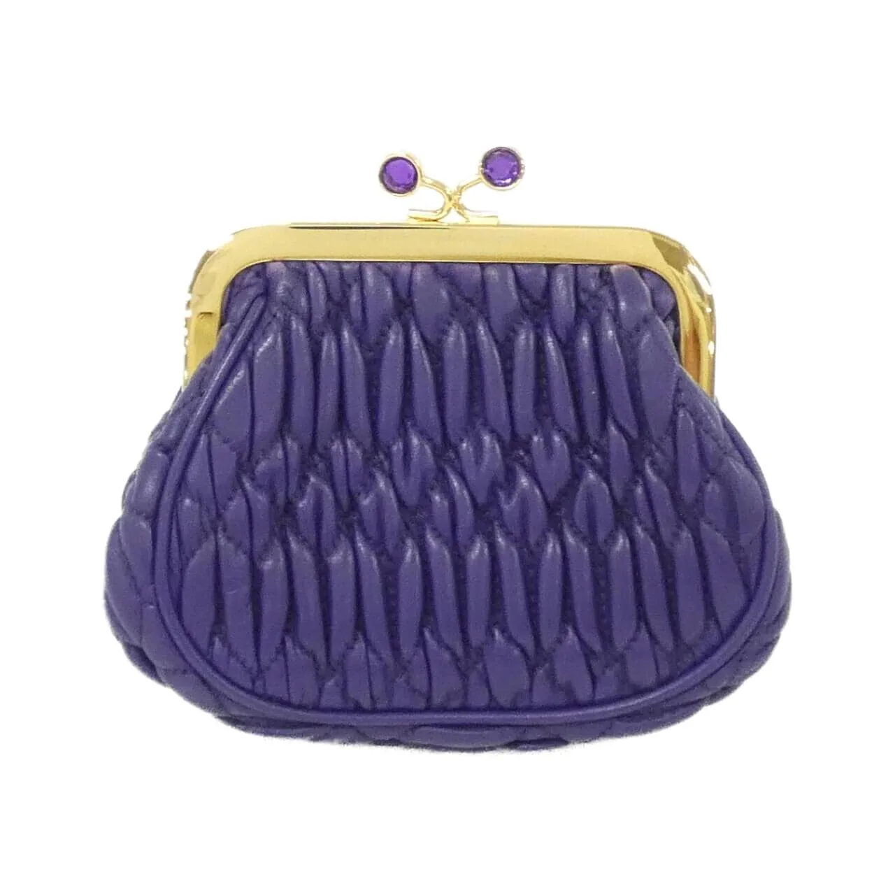 MIU MIU Pouch Leather Black Leather Rank A - Thumbnail 2