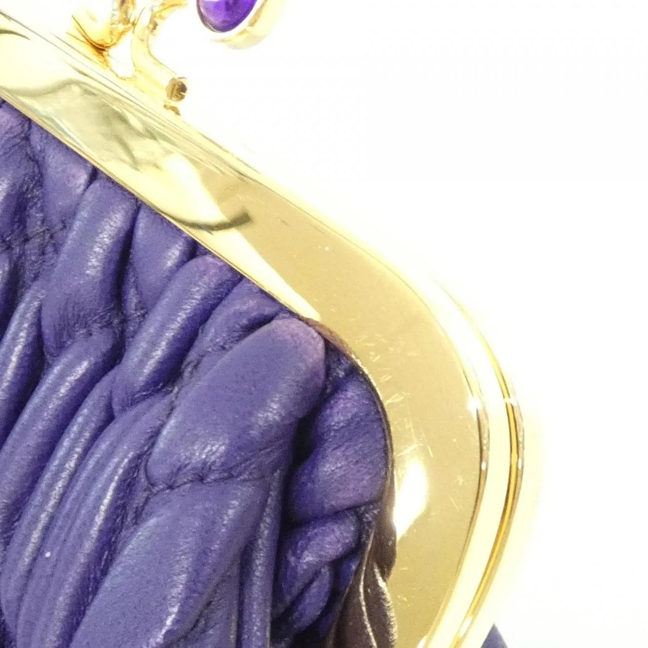 MIU MIU Pouch Leather Black Leather Rank A - Thumbnail 5