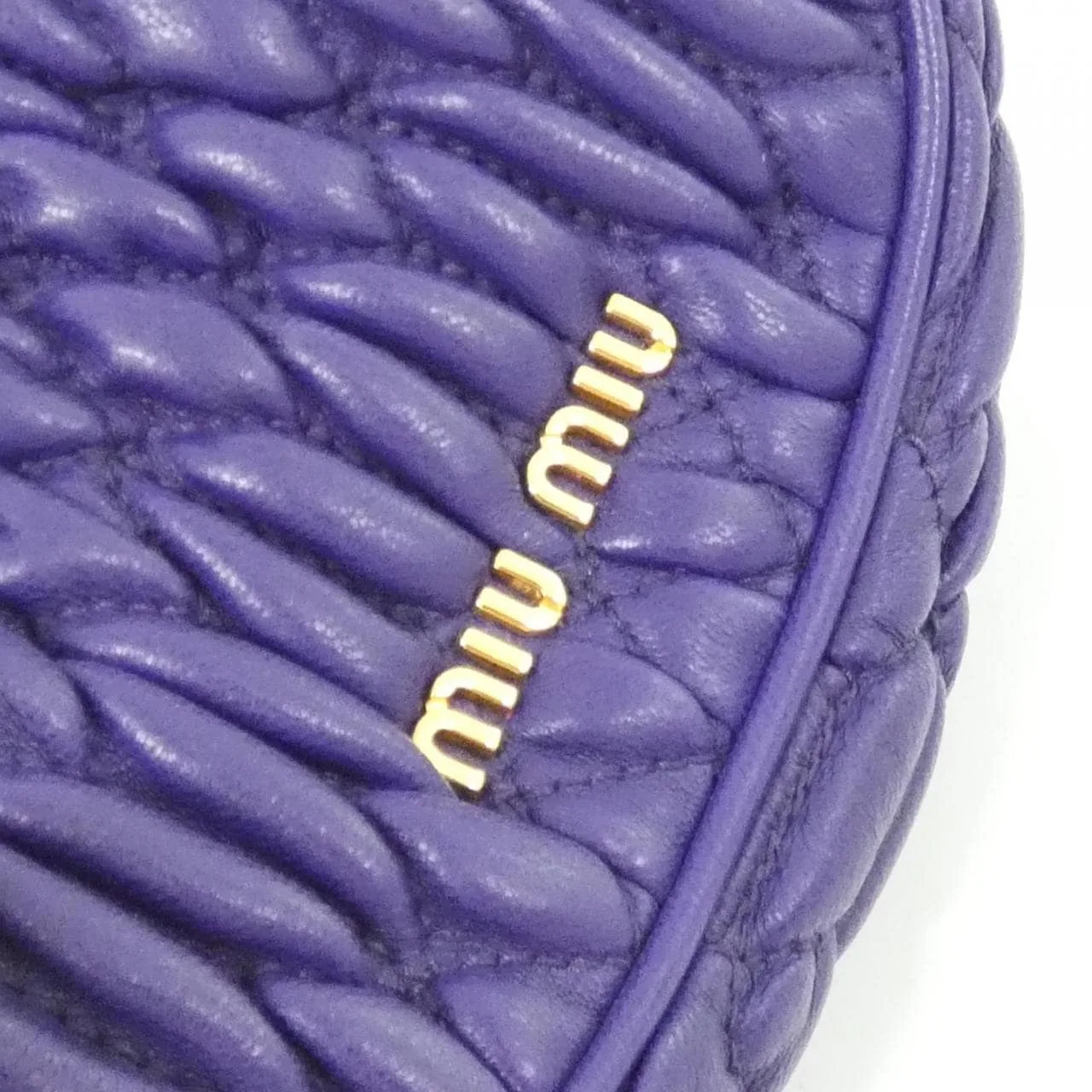 MIU MIU Pouch Leather Black Leather Rank A - Thumbnail 8