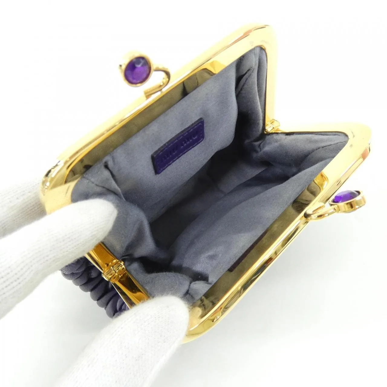 MIU MIU Pouch Leather Black Leather Rank A - Thumbnail 9