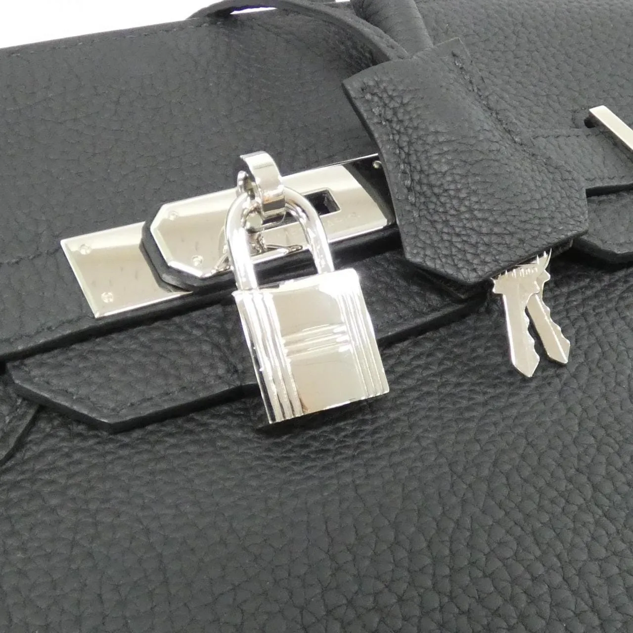 HERMES Birkin 030520CK Handbag Togo Black Togo Leather Rank A - Thumbnail 4