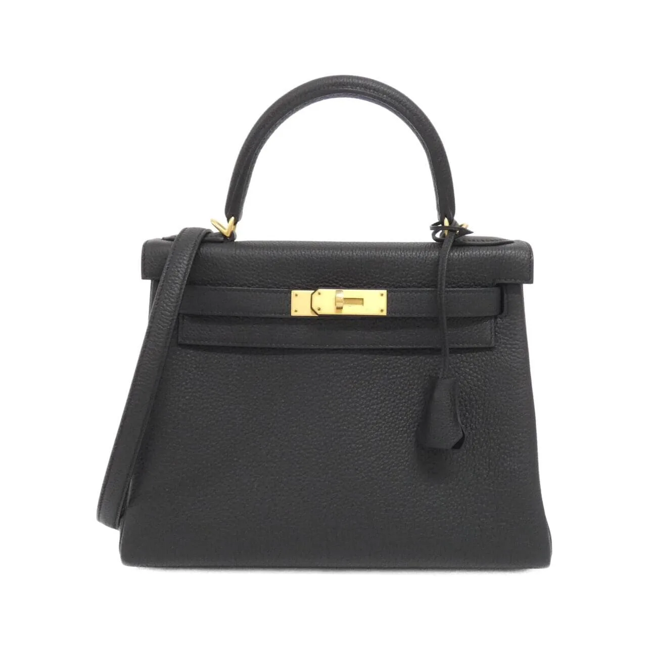 HERMES Kelly 027630CM Handbag Togo Black