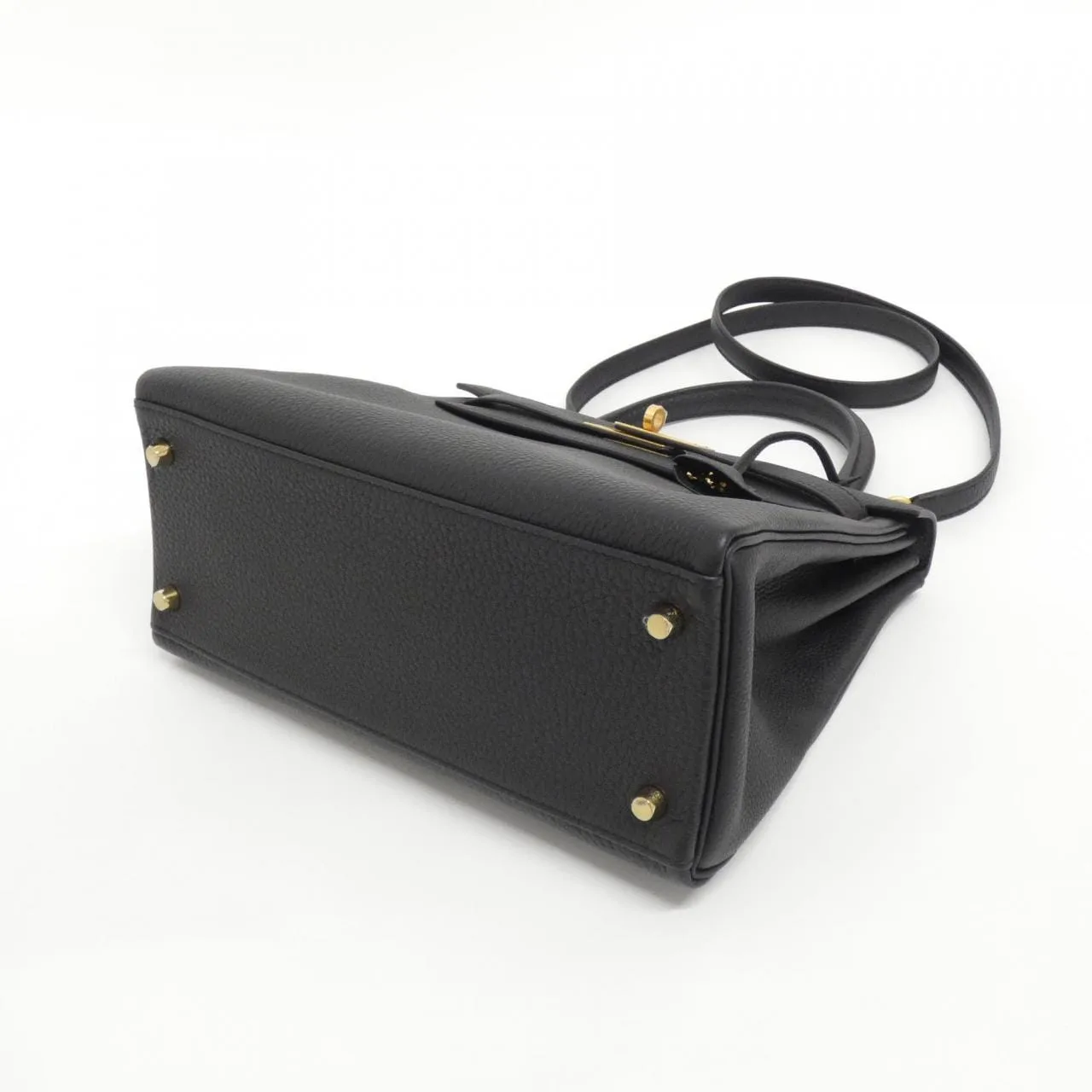 HERMES Kelly 027630CM Handbag Togo Black Togo Leather Unused - Thumbnail 3