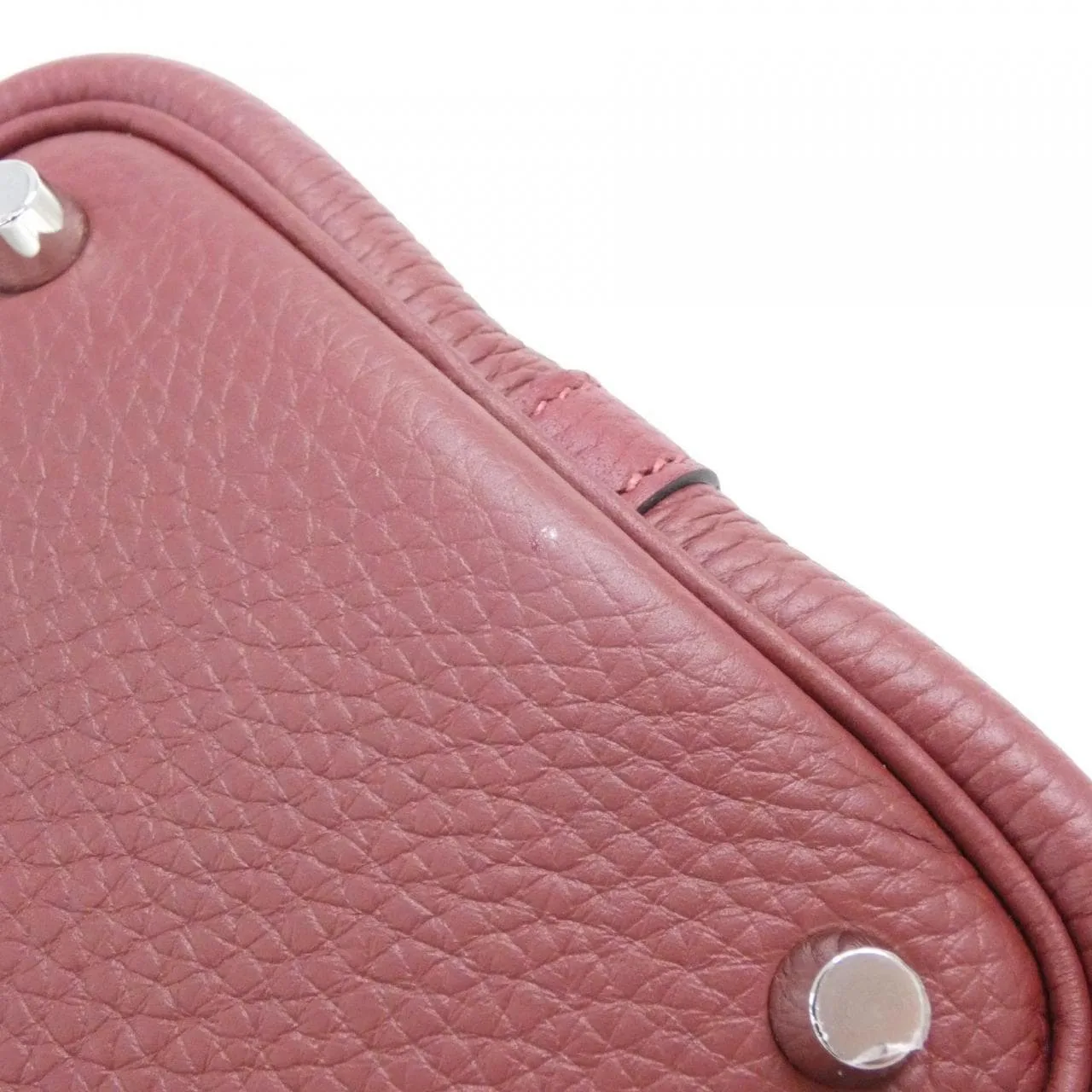 HERMES Picotin 056289CK Handbag Clemence Rouge Clemence Leather Rank A - Thumbnail 3