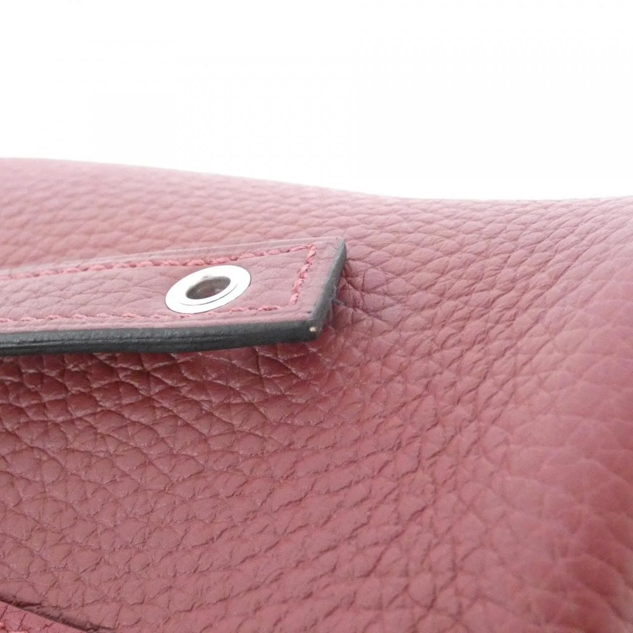 HERMES Picotin 056289CK Handbag Clemence Rouge Clemence Leather Rank A - Thumbnail 4