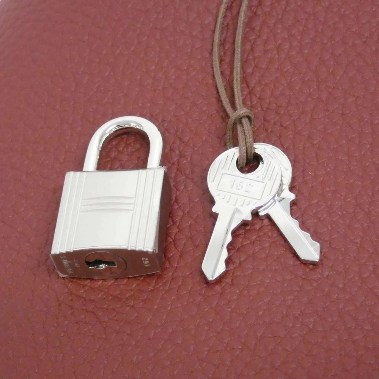 HERMES Picotin 056289CK Handbag Clemence Rouge Clemence Leather Rank A - Thumbnail 5