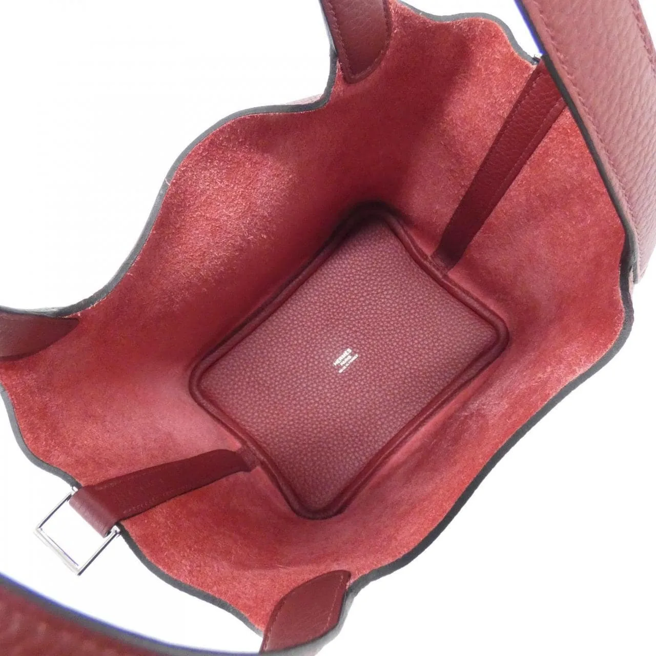 HERMES Picotin 056289CK Handbag Clemence Rouge Clemence Leather Rank A - Thumbnail 7