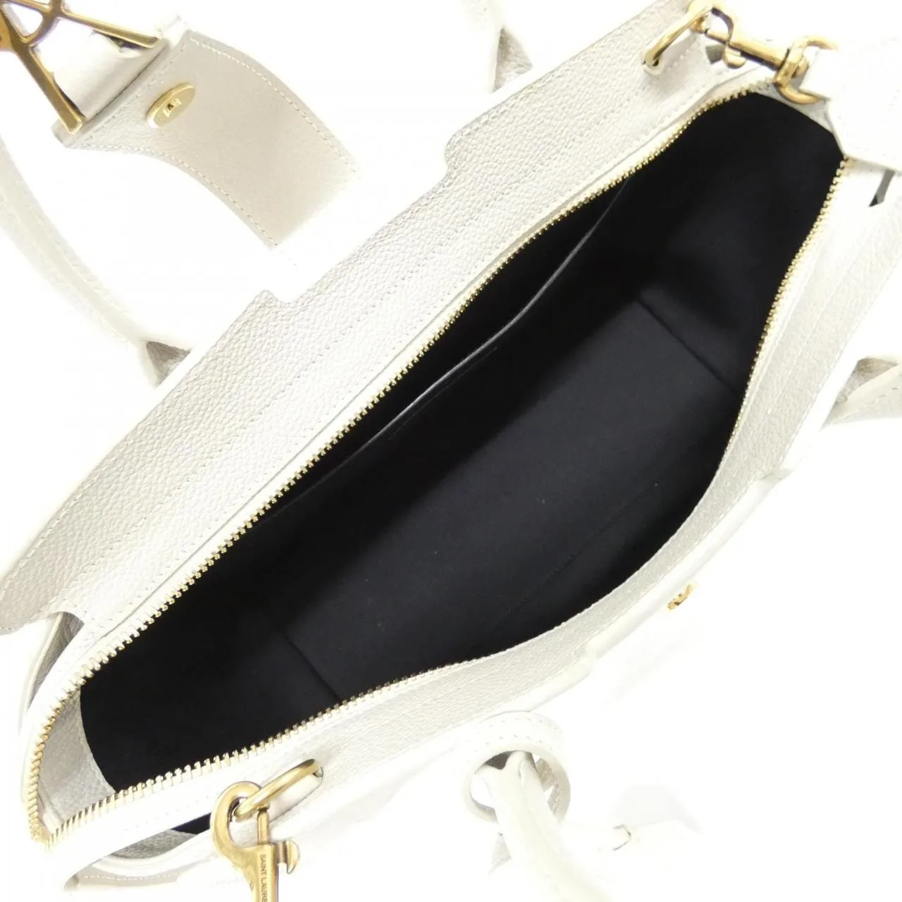 SAINT LAURENT 635346 B680W Tote 黑色 中古品A - 縮圖 9