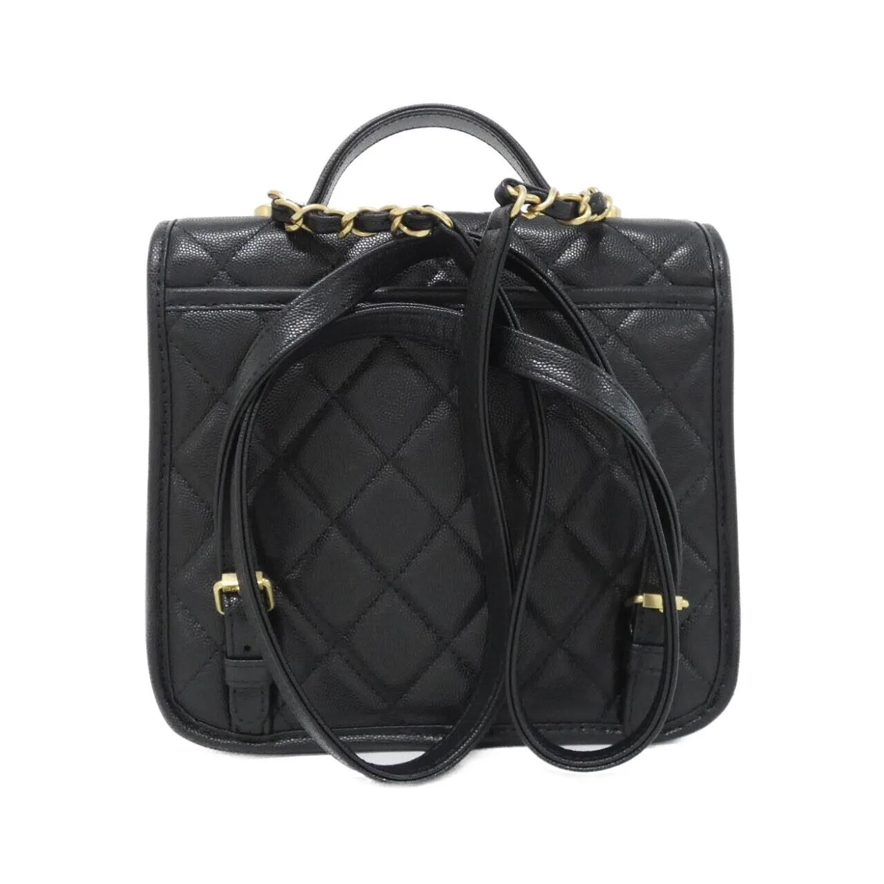 CHANEL AS5715 Backpack Grained Calfskin Black Grained Calfskin Rank A - Thumbnail 2