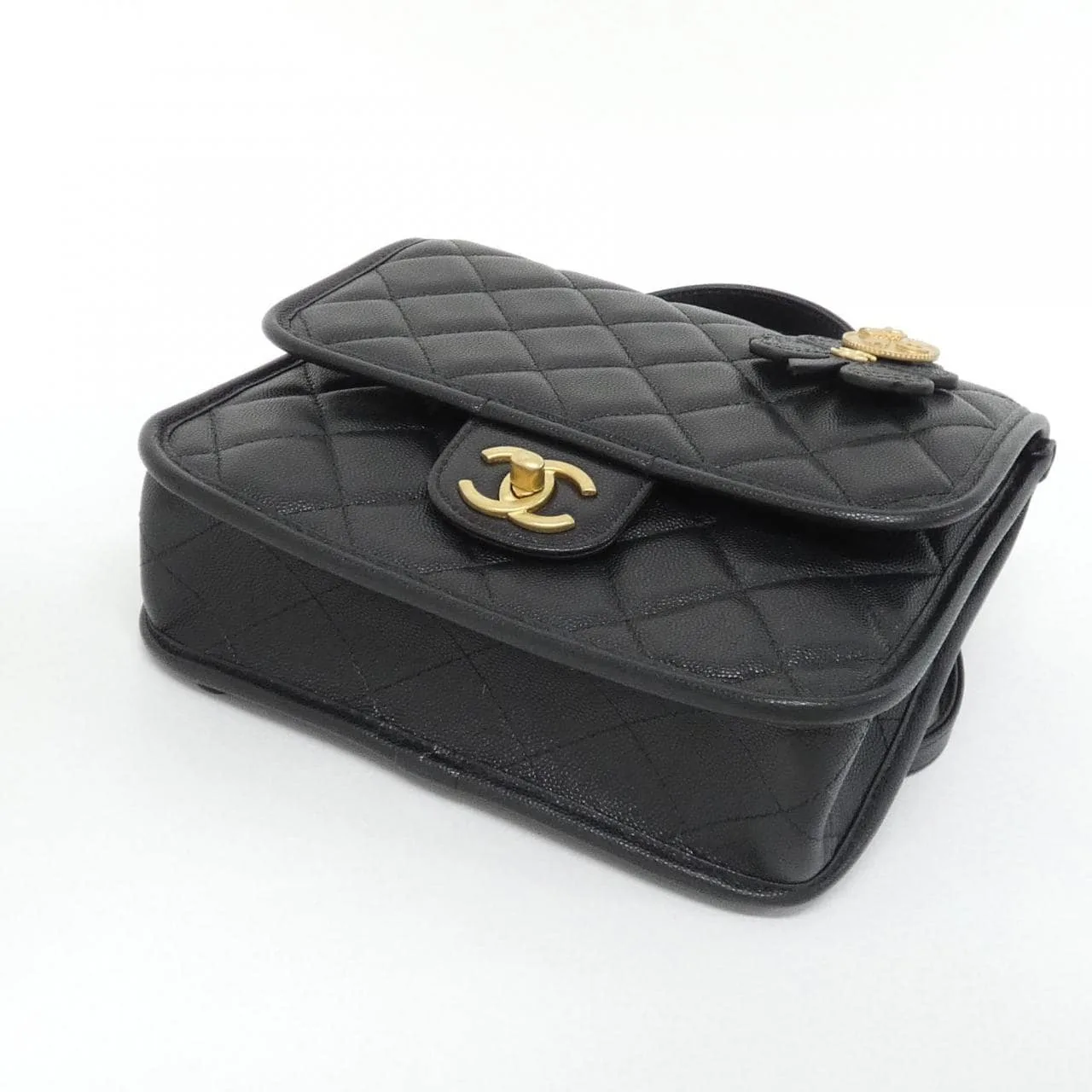 CHANEL AS5715 Backpack Grained Calfskin Black Grained Calfskin Rank A - Thumbnail 3
