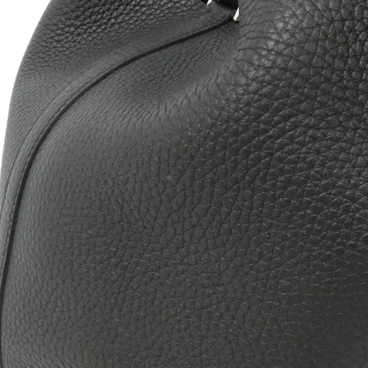 HERMES Picotin 060991CK Handbag Clemence Black Clemence Leather Rank A - Thumbnail 4