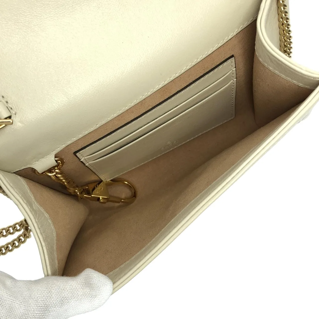 GUCCI 573797 0OLHX 肩背包 皮革 黑色 皮革 中古品A - 縮圖 7