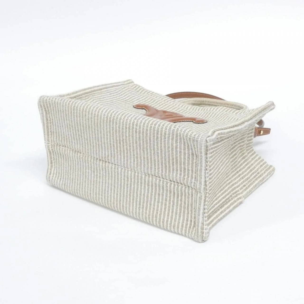 CELINE Cabas 199162FEE 手提包 帆布 米色 帆布 中古品B - 縮圖 3