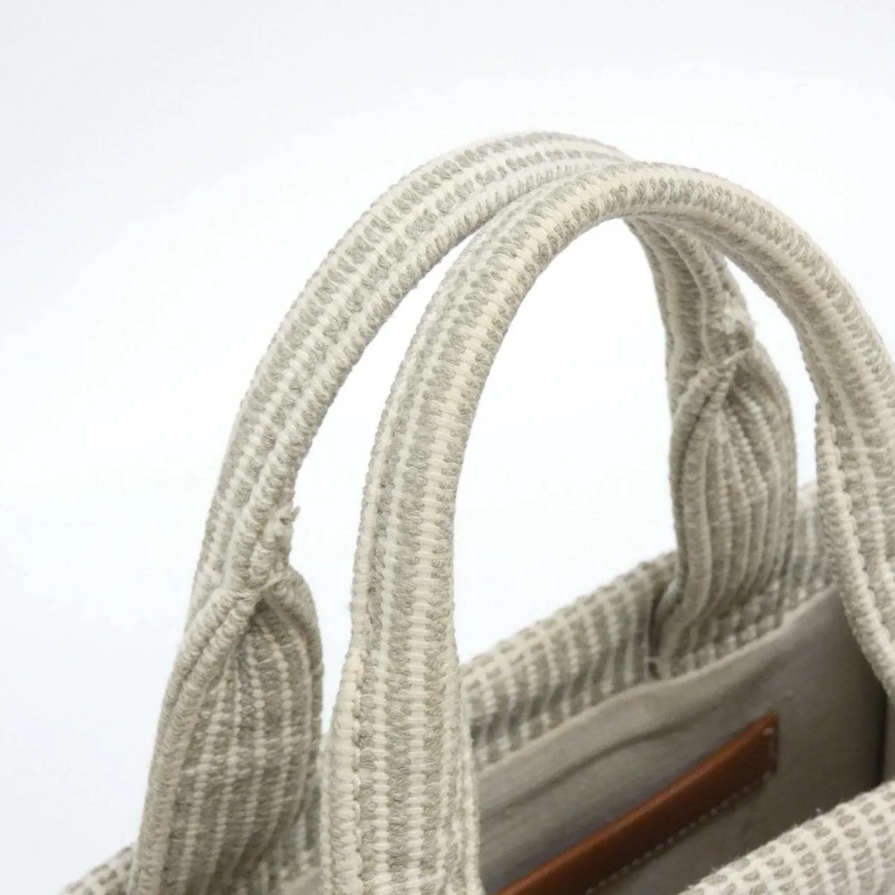 CELINE Cabas 199162FEE 手提包 帆布 米色 帆布 中古品B - 縮圖 5