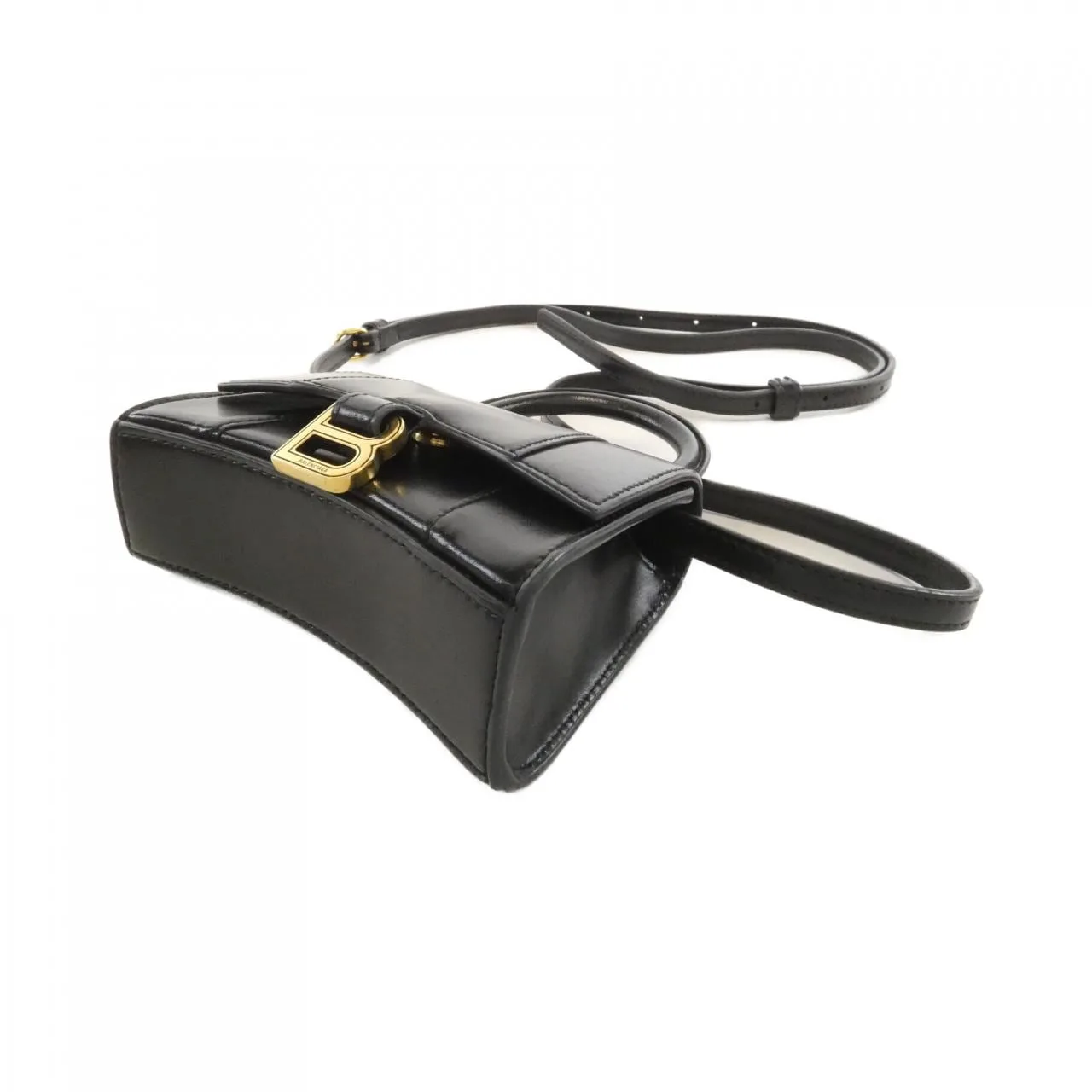 BALENCIAGA Hourglass 637372 Handbag 黑色 中古品B - 縮圖 3