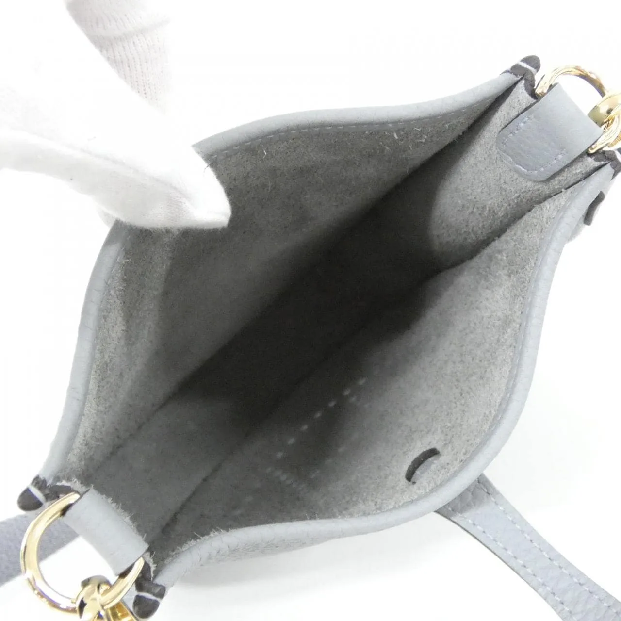 HERMES Evelyne 069426CP Shoulder Clemence Black Clemence Leather Rank A - Thumbnail 6