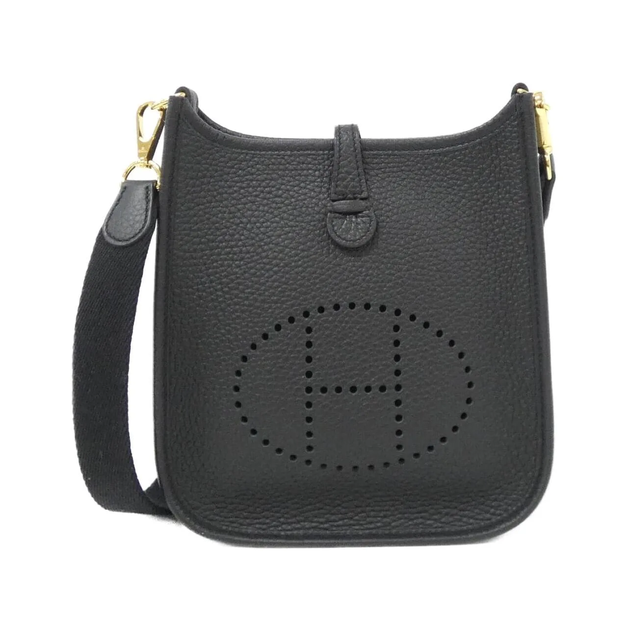HERMES Evelyne 069426CC Shoulder Clemence Black