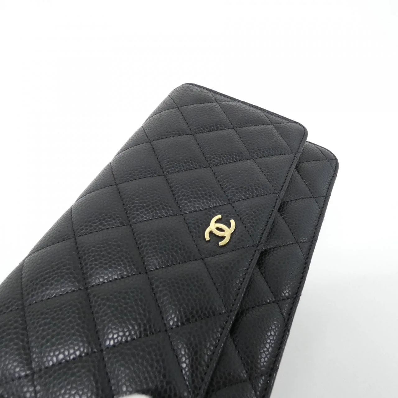 CHANEL Timeless Classic AP0250 Wallet Grained Calfskin 黑色 荔枝紋牛皮 中古品A - 縮圖 4