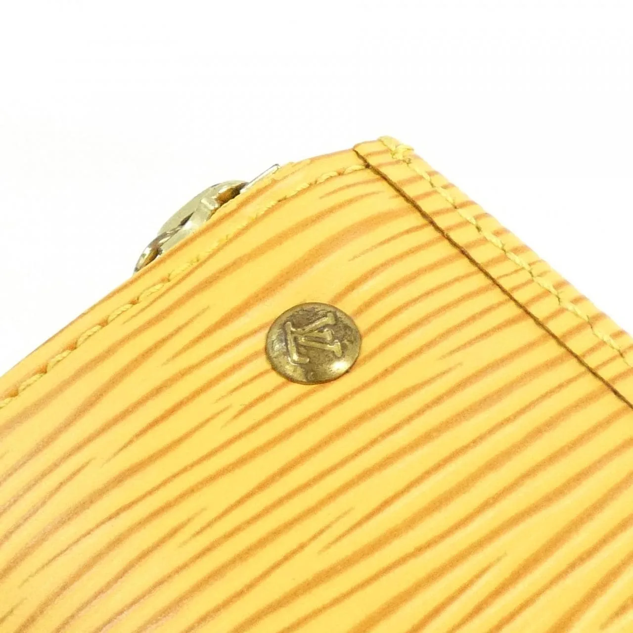 LOUIS VUITTON Pochette M63809 Coin Case Epi 黃色 Epi 中古品A - 縮圖 4