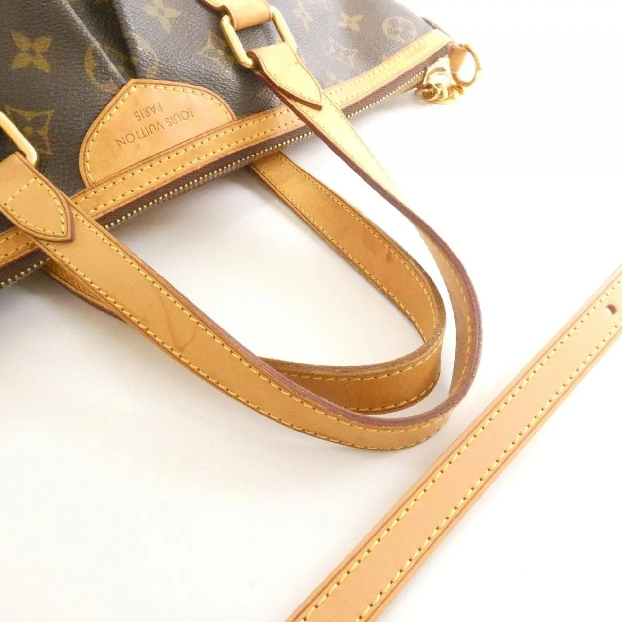 LOUIS VUITTON M40145 Handbag Monogram 黑色 Monogram 中古品B - 縮圖 4