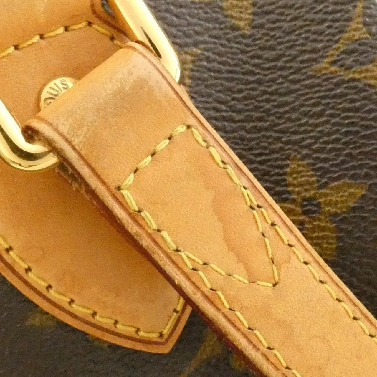 LOUIS VUITTON M40145 Handbag Monogram 黑色 Monogram 中古品B - 縮圖 7