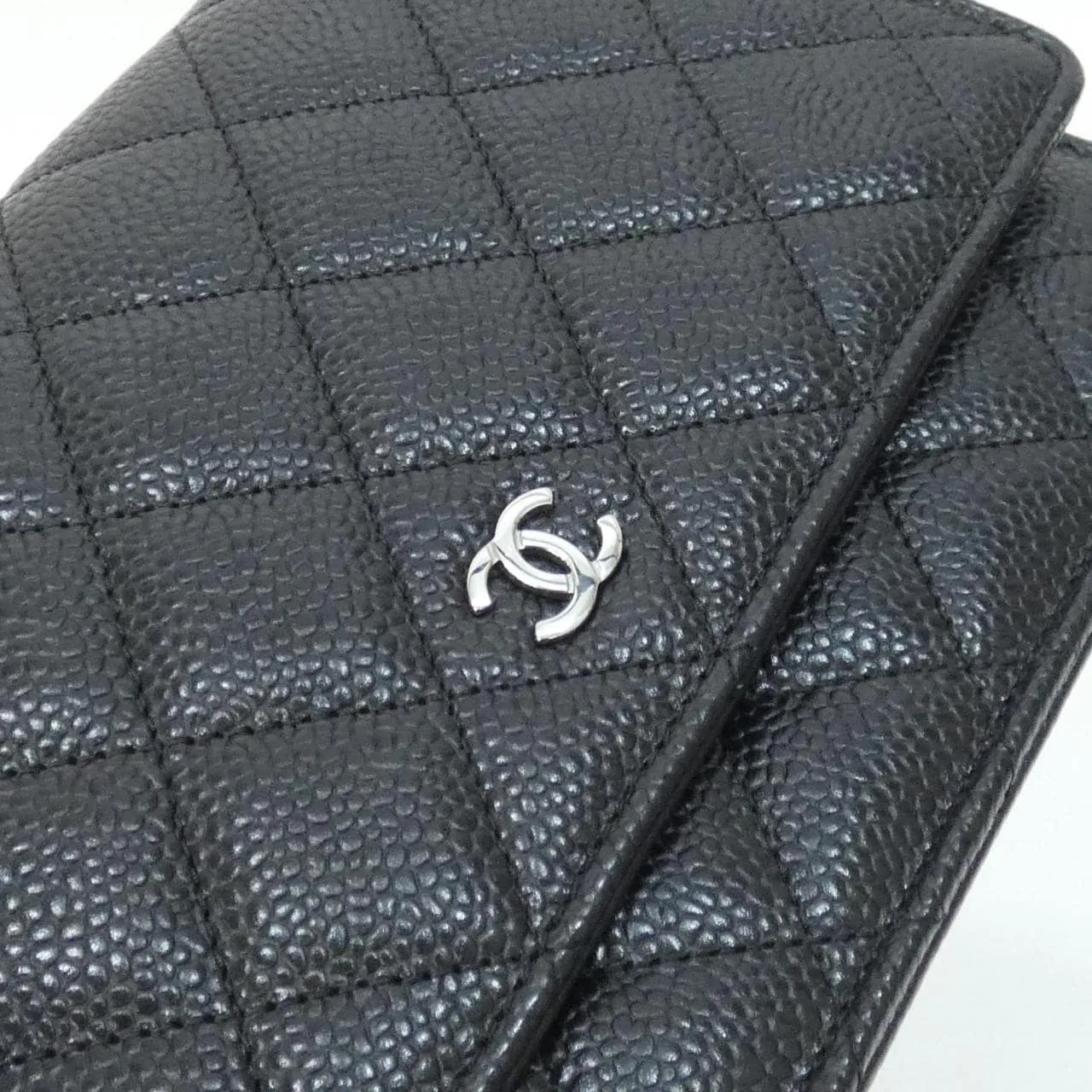 CHANEL Timeless Classic AP0250 Wallet Grained Calfskin 黑色 荔枝紋牛皮 中古品A - 縮圖 4