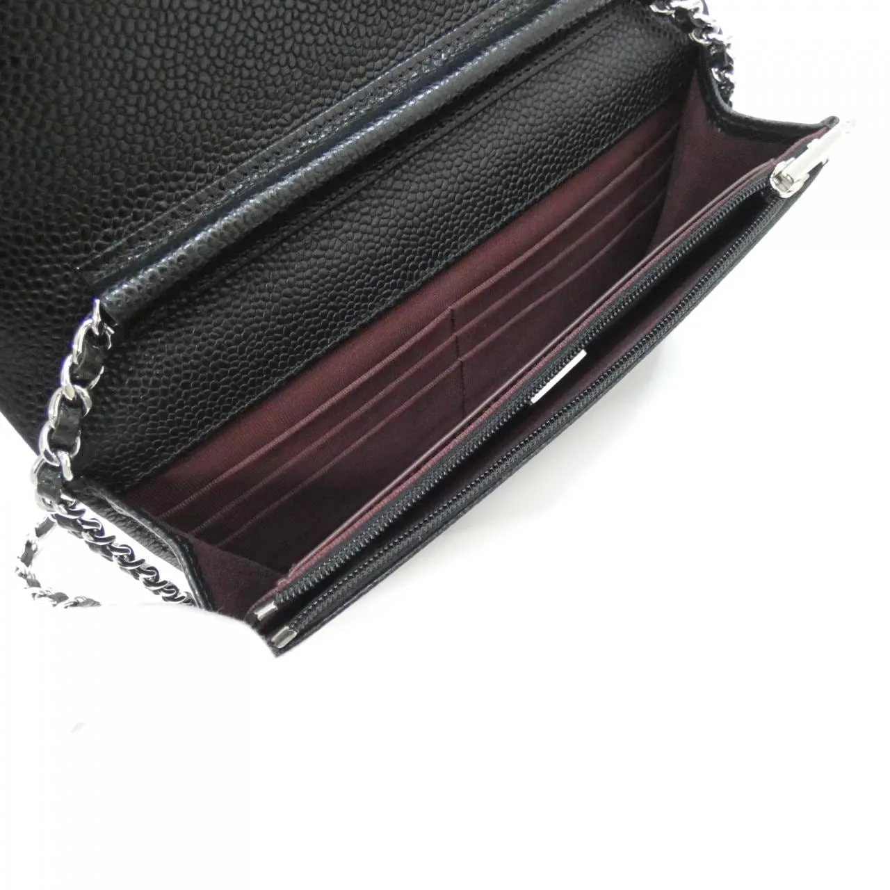 CHANEL Timeless Classic AP0250 Wallet Grained Calfskin 黑色 荔枝紋牛皮 中古品A - 縮圖 8