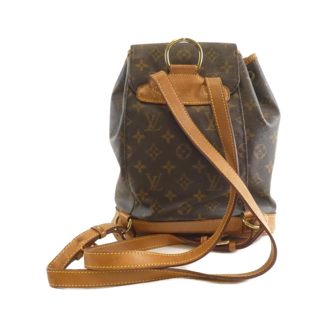 LOUIS VUITTON Montsouris M51136 Backpack Monogram 黑色 Monogram 中古品B - 縮圖 2