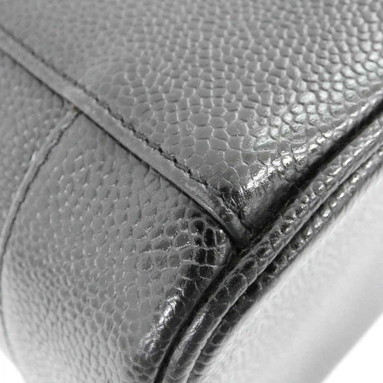 CHANEL 1998 Handbag Grained Calfskin 4