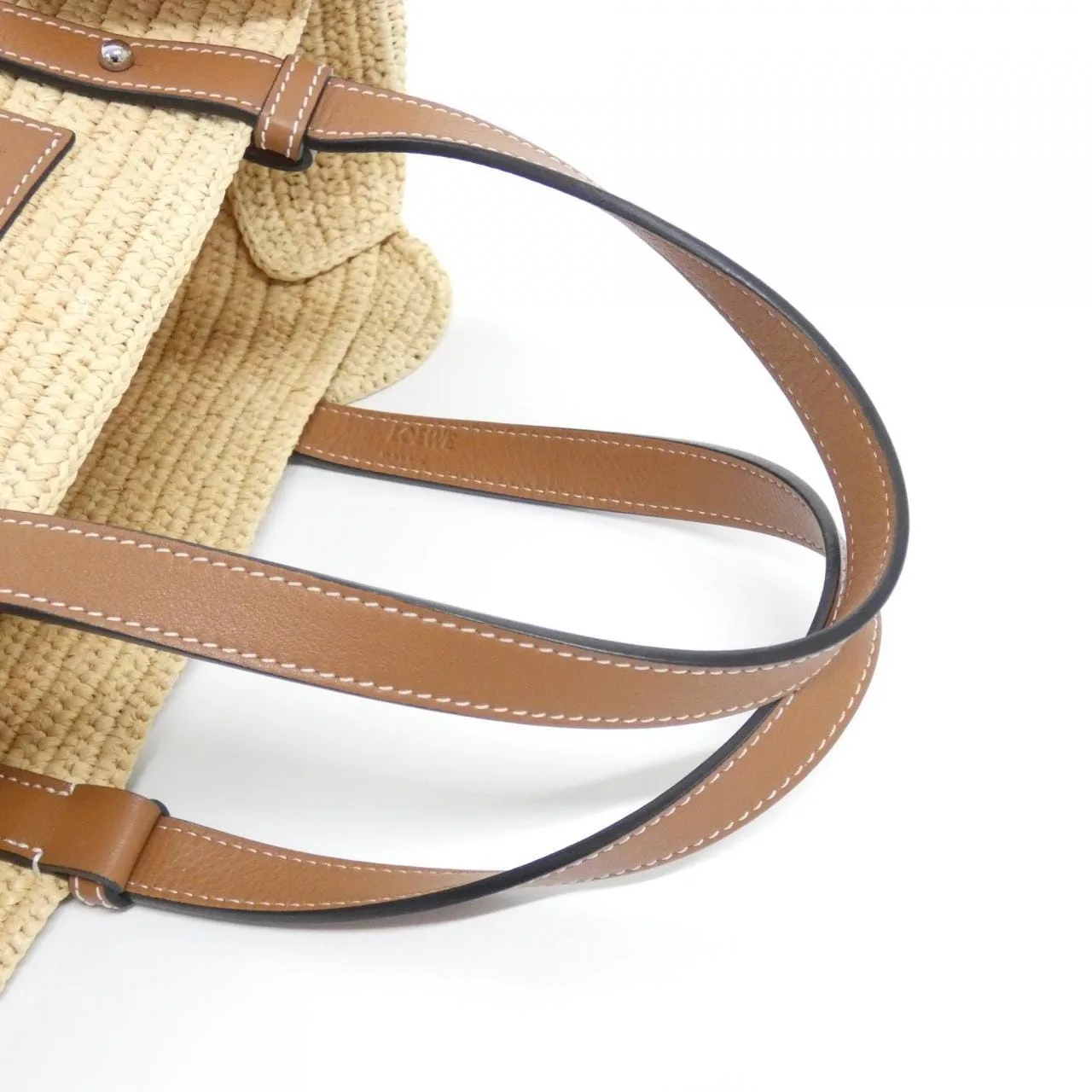 LOEWE Basket A546T37X01 Handbag Black Rank A - Thumbnail 7